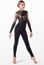 SS004 Weissman Toccata Gold & Black Unitard