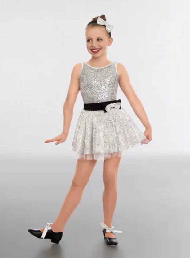 SS043 1st Position Silver Sequin Tutu Dress