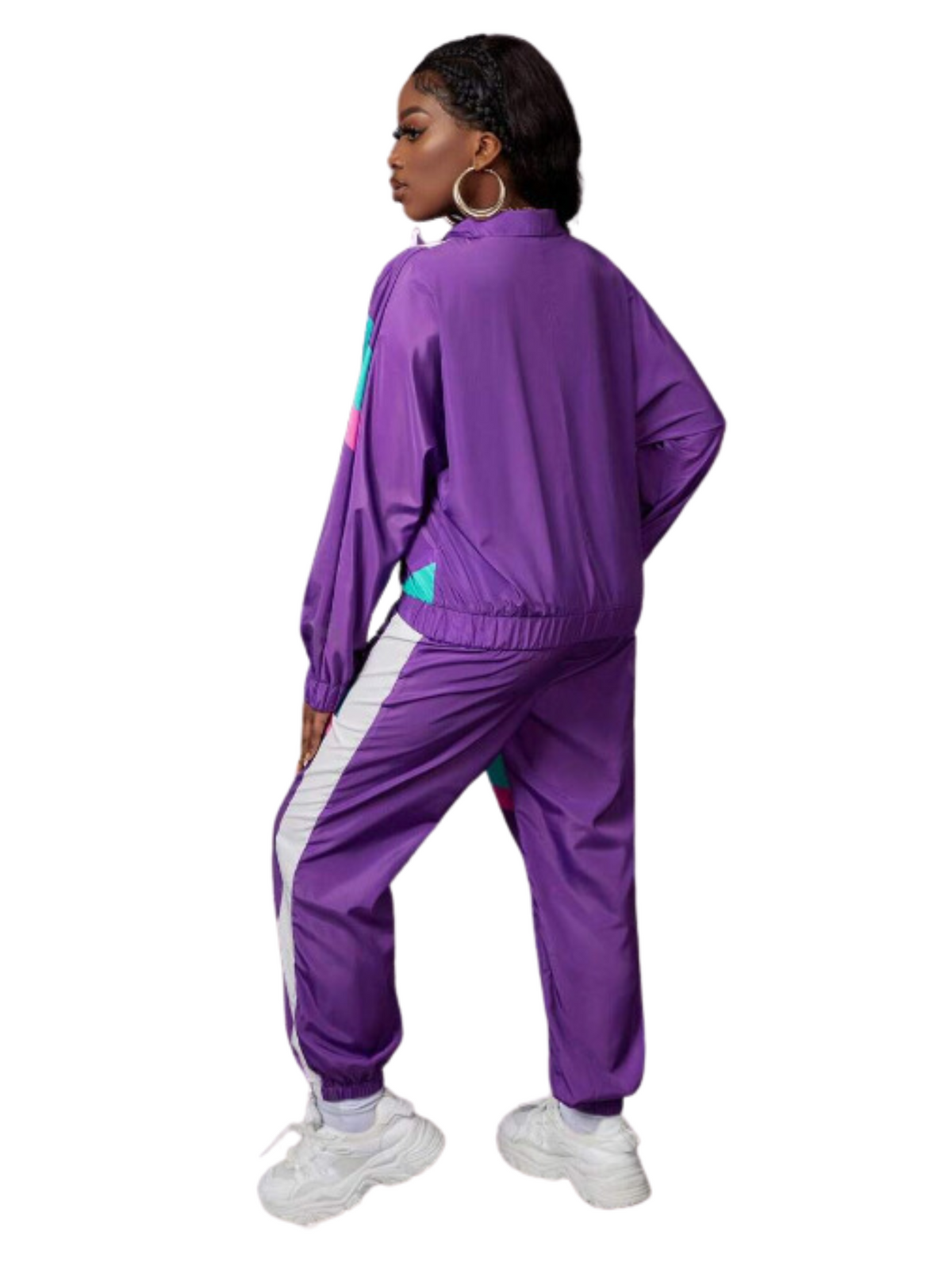 SS065 Shein Hip Hop Purple Tracksuit